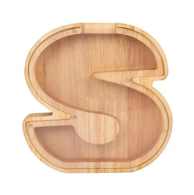 (🔥Summer Hot Sale Now-49% Off) Personalized Wooden Letter Piggy Bank - FREE SHIPPING