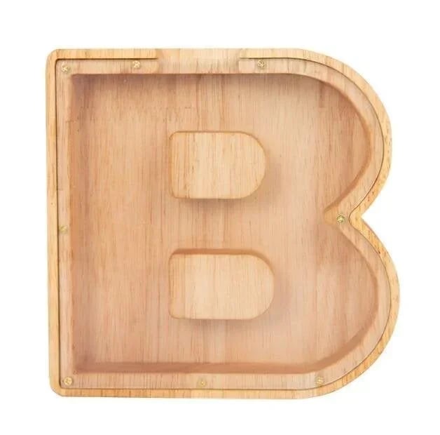 (🔥Summer Hot Sale Now-49% Off) Personalized Wooden Letter Piggy Bank - FREE SHIPPING